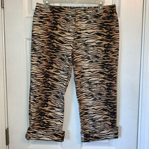 Paris Blues Originals tiger striped cotton blend capris size 11